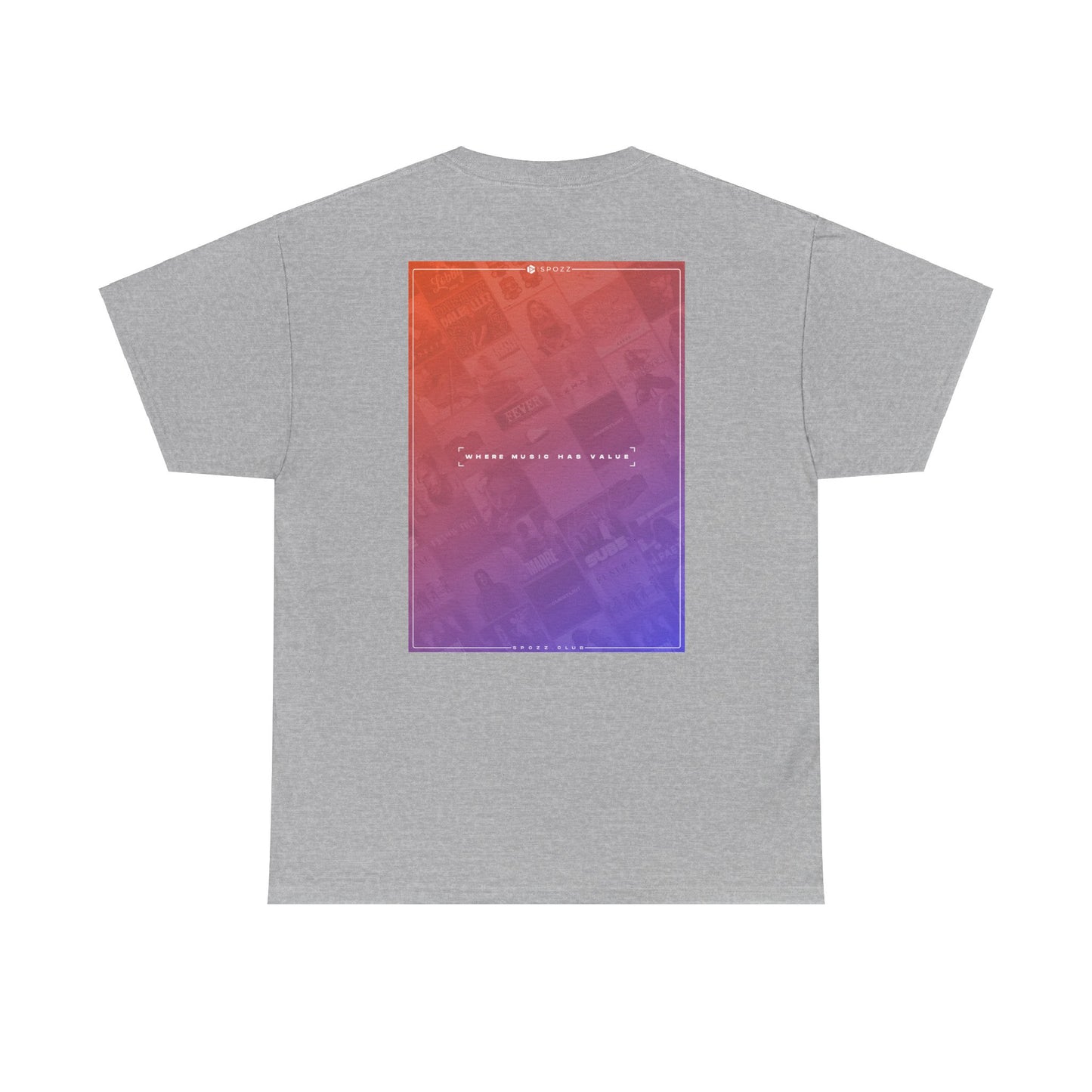 Spozz Official Merch ¨Where music has value¨ Unisex Heavy Cotton Tee - SPOZZ.club