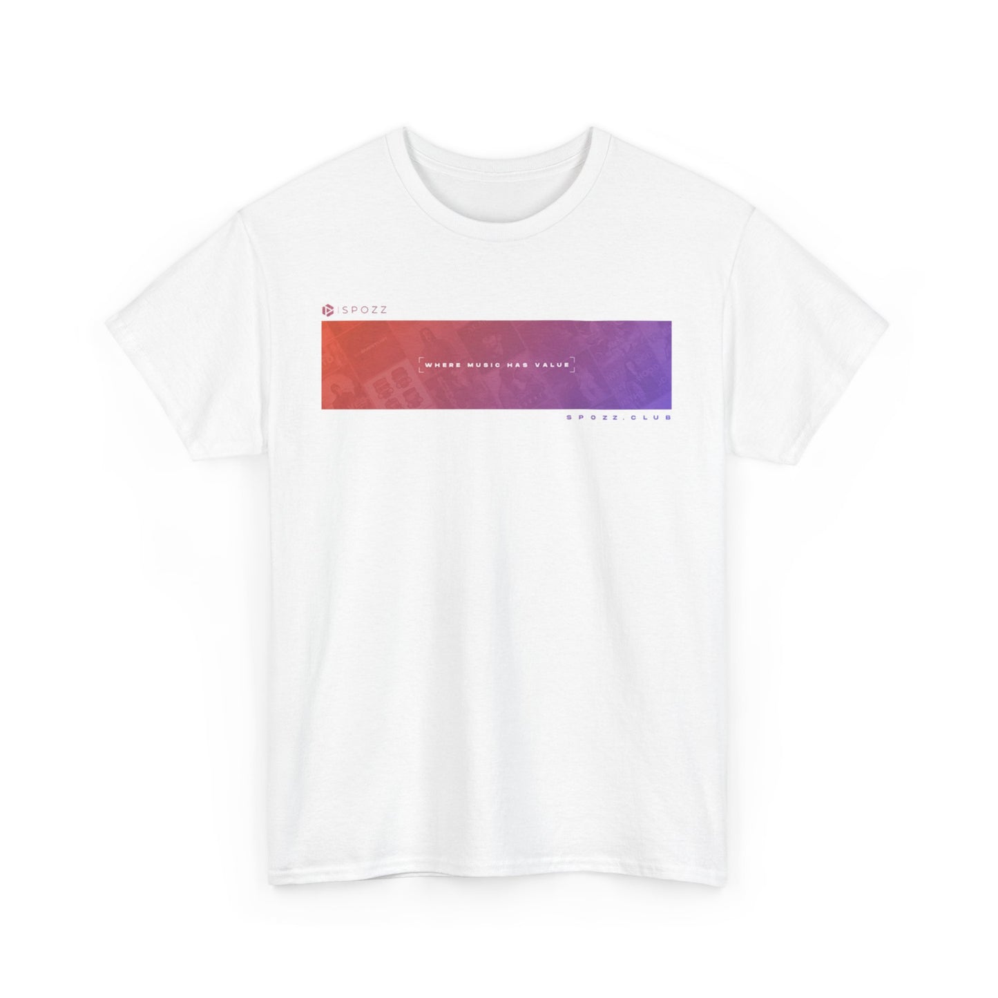 Spozz Official Merch ¨Where music has value¨ Unisex Heavy Cotton Tee - SPOZZ.club