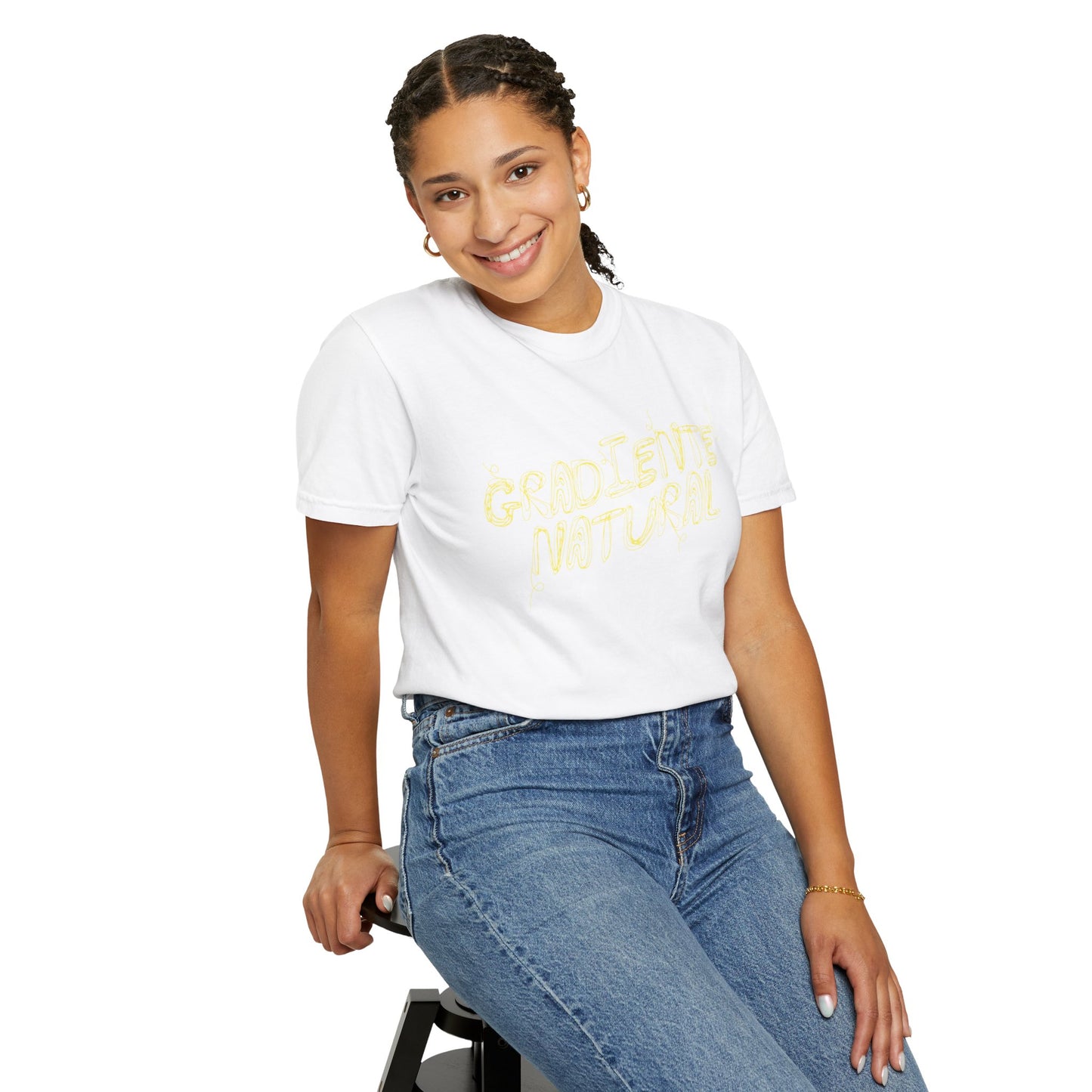 Gradient Natural Unisex Garment-Dyed T-shirt - Relaxed Fit for Everyday Wear
