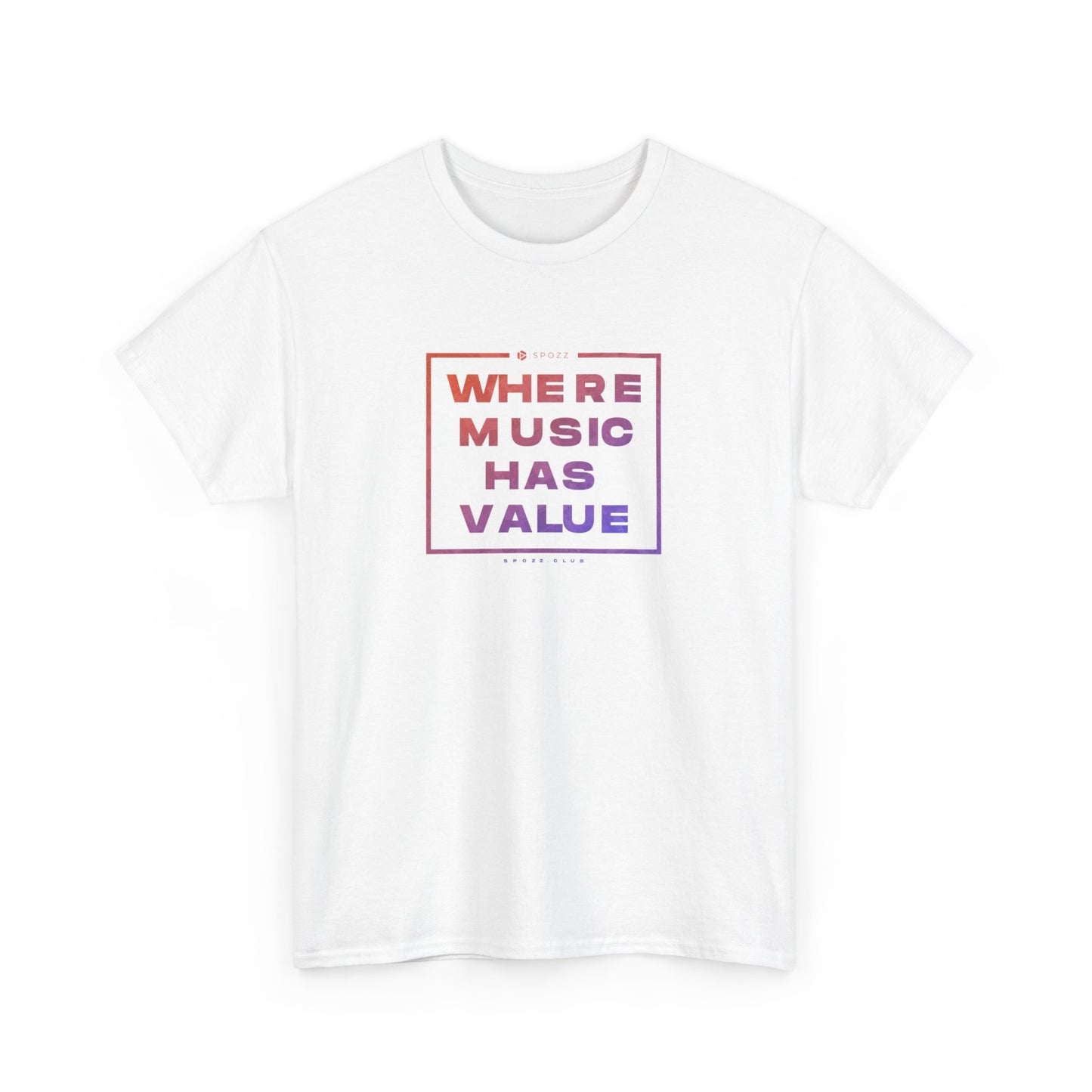 Spozz Official Merch ¨Where music has value¨ Unisex Heavy Cotton Tee - SPOZZ.club
