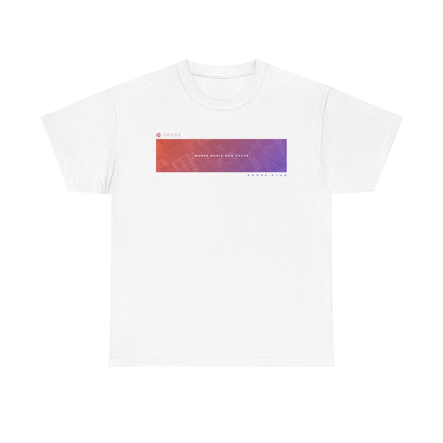 Spozz Official Merch ¨Where music has value¨ Unisex Heavy Cotton Tee - SPOZZ.club