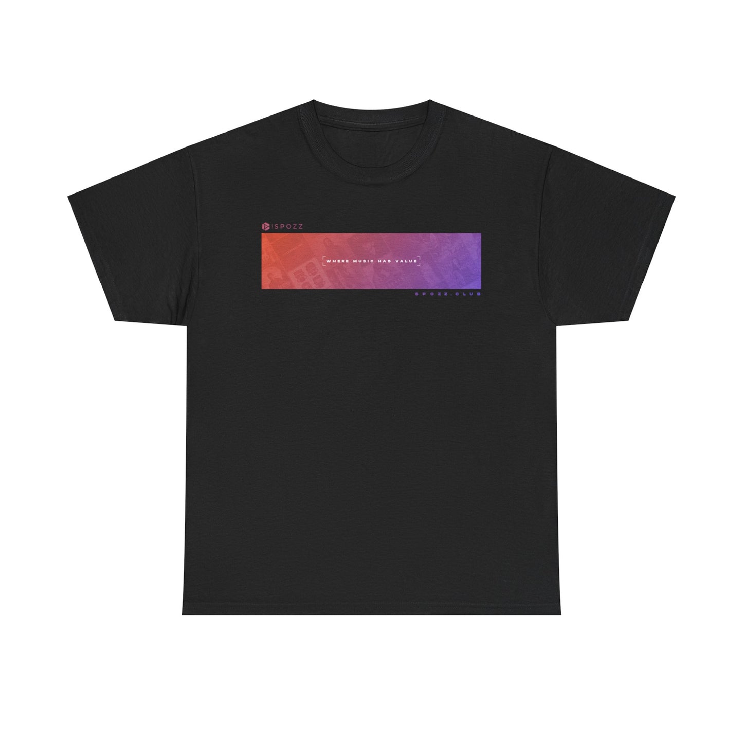 Spozz Official Merch ¨Where music has value¨ Unisex Heavy Cotton Tee - SPOZZ.club