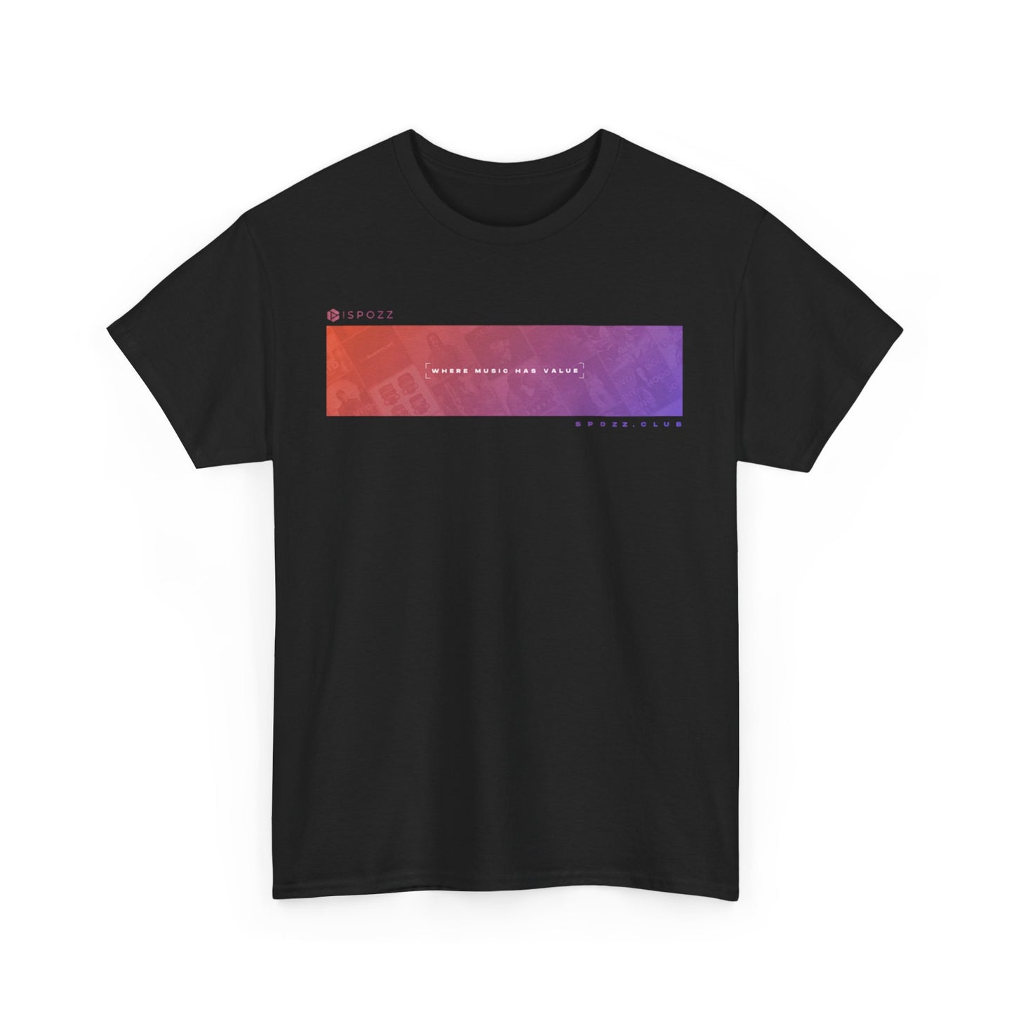Spozz Official Merch ¨Where music has value¨ Unisex Heavy Cotton Tee - SPOZZ.club