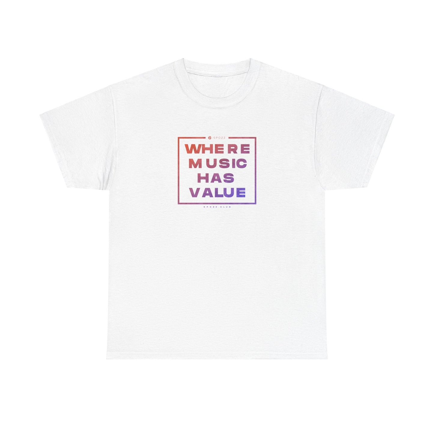 Spozz Official Merch ¨Where music has value¨ Unisex Heavy Cotton Tee - SPOZZ.club