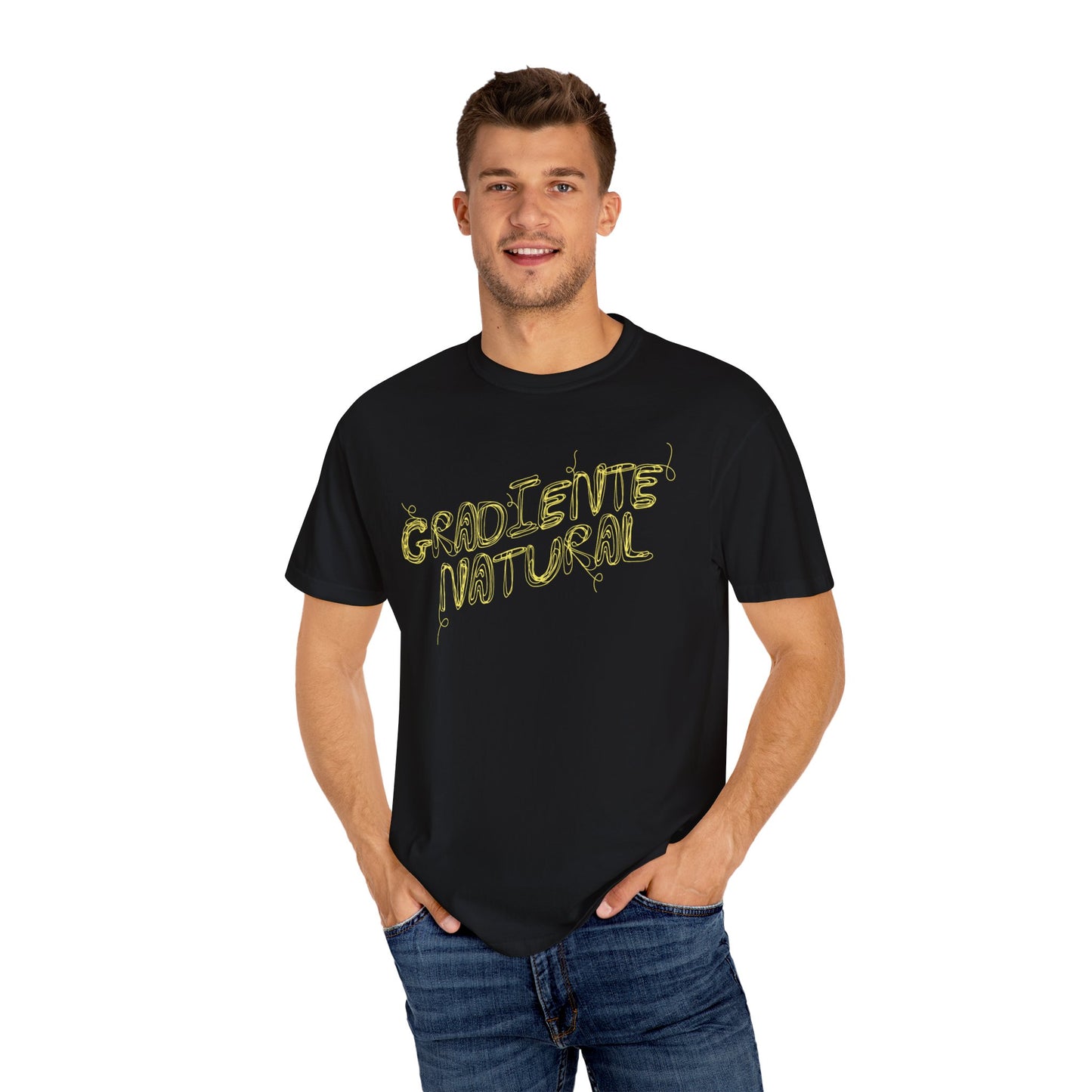 Gradient Natural Unisex Garment-Dyed T-shirt - Relaxed Fit for Everyday Wear